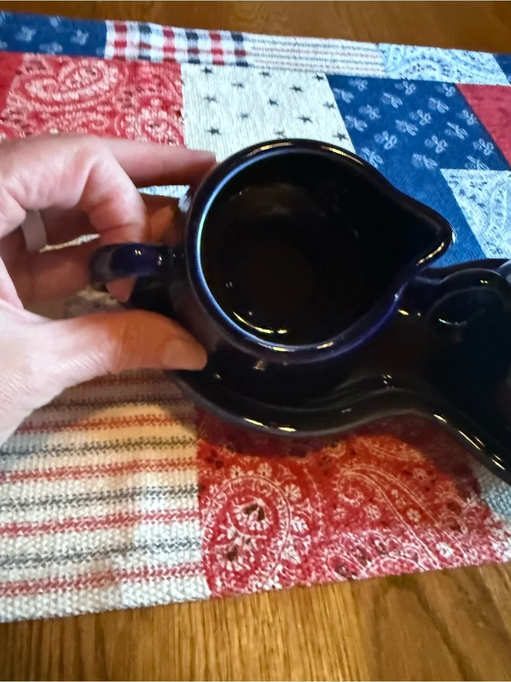 Fiestaware Cream & Sugar Set with Undertray Cobalt Blue